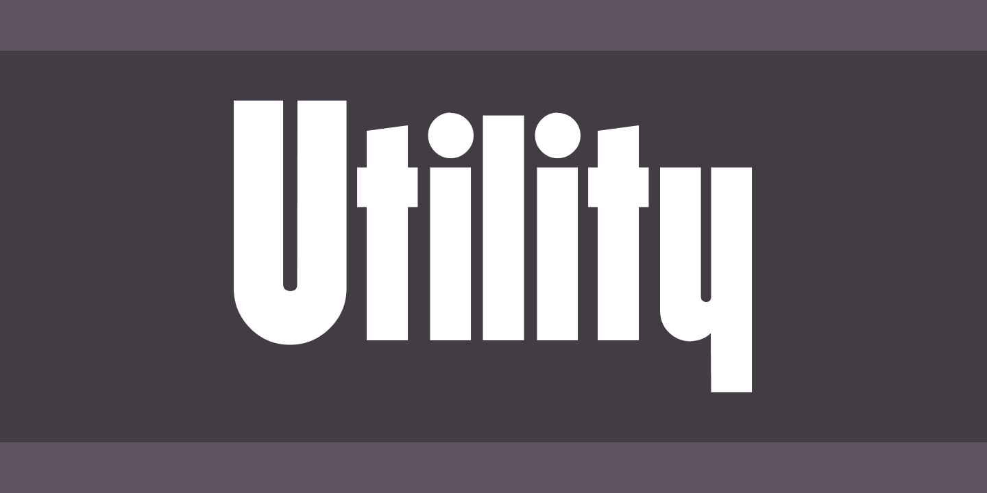 Utility Font preview